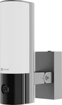 EZVIZ EL3 Überwachungskamera Aussen - 4MP WLAN Flutlicht. Weiße Kompaktkamera mit Flutlichtern zur 4MP WLAN-Videoüberwachung außen.