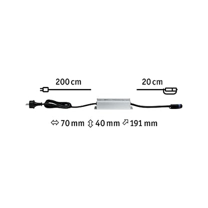 Paulmann Plug & Shine Netzteil 98850 IP44 230/24V DC silber
