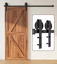 WINSOON Schiebetürsystem Komplettset 200cm Schwerlast – Schwarz