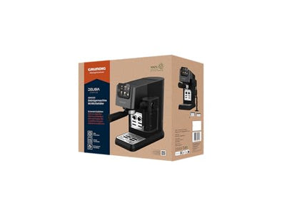 GRUNDIG KSM 5330 Siebträgermaschine mit Milchsystem Dark Inox/Schwarz