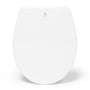 Blauer Hahn WC Sitz Isar oval weiss Duroplast Absenkautomatik. Für die Toilettennutzung.