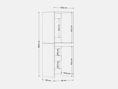 PLATAN ROOM Waschmaschinenschrank Dante, Überbauschrank, Anthrazit