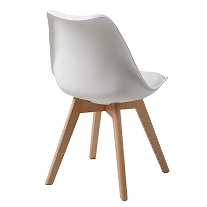 ALBATROS AARHUS Esszimmerstühle Skandinavisch – 4er Set Weiss