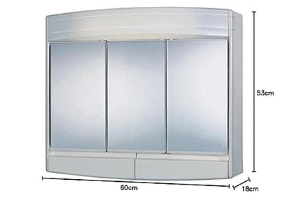Sieper Topas Eco Spiegelschrank LED Beleuchtung 60 cm Weiss mit Steckdose