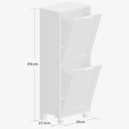 Kesper Universalschrank mit Mülltrennsystem, FSC-Faserplatte, weiss