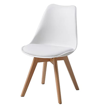 ALBATROS AARHUS Esszimmerstühle Skandinavisch – 4er Set Weiss