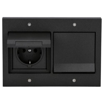 Gira TX 44 Doppel-Steckdose & Abdeckrahmen - Anthrazit