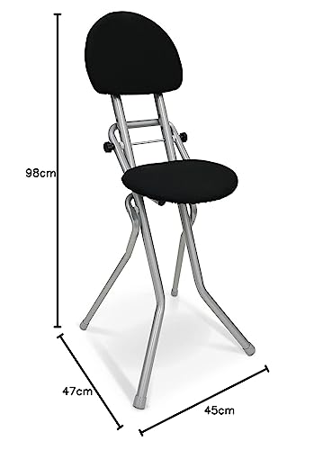 ELONEO Sitz-Stehhilfe mit Bügel höhenverstellbar - Silber