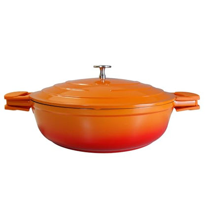 STONELINE Cocotte Bräter Aluguss 28 cm Induktion – Ofenrot