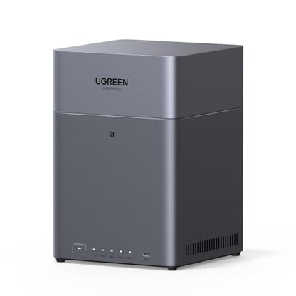 UGREEN NASync DH4300 Plus 4-Bay Desktop NAS - Diskless. Kompaktes 4-Bay-Desktop-Gehäuse für zentralisierten Netzwerkdatenspeicher ohne Festplatten.