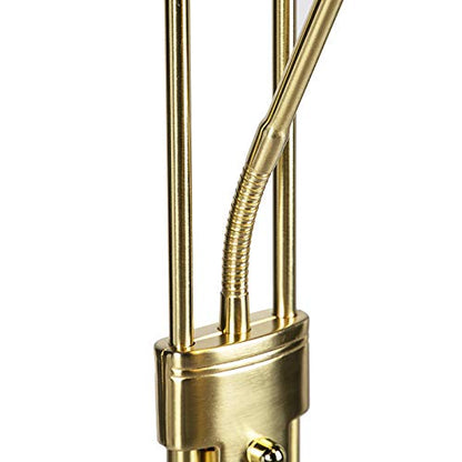 QAZQA Diva 2 Stehleuchte – Gold Dimmbar mit Leseleuchte