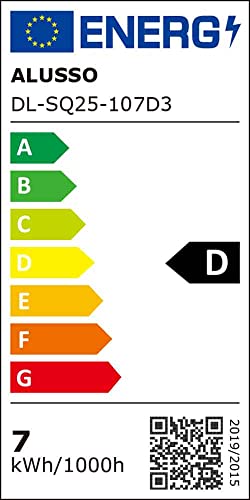 ALUSSO LIGHTING LED Einbauspots 7W Dimmbar IP44 Weiss 12er Set