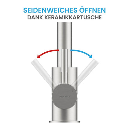 Bächlein Kocuso Küchenarmatur ausziehbar – gebürsteter Edelstahl