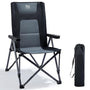 TIMBER RIDGE Campingstuhl faltbar – hohe Lehne, 260 KG, 4 Pos. Robuster Klappstuhl für komfortable, mobile Sitzgelegenheit im Outdoor-Bereich.