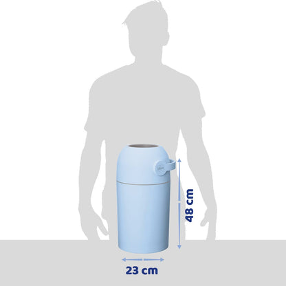 Chicco Windeleimer Odour Off mit Deckel, Anti-Geruchssystem, Blau