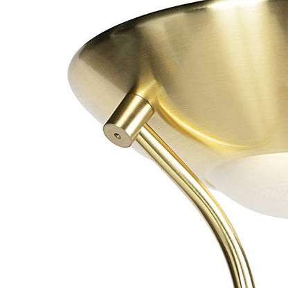 QAZQA Diva 2 Stehleuchte – Gold Dimmbar mit Leseleuchte