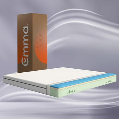 Emma One+ 3-Zonen-Schaummatratze - 160x200 H2 Mittelfest. Rechteckige weiße Matratze zur ergonomischen Körperunterstützung.