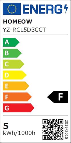 HOMEOW LED Einbaustrahler 20er Set Dimmbar 3-farbig 68mm