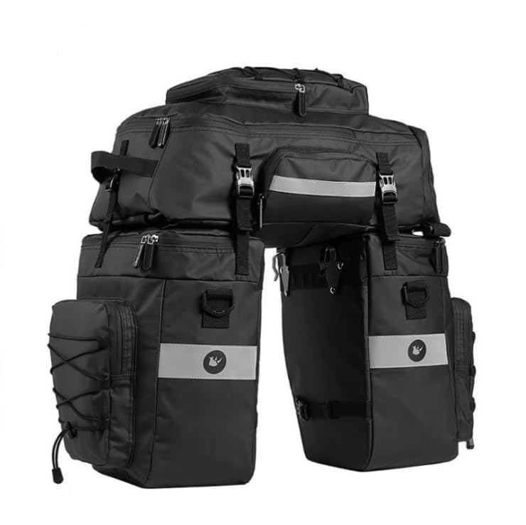 tamthy 3-in-1 Fahrradtasche - Wasserdicht, Gepäckträger Rucksack. Ermöglicht variablen Gepäcktransport am Rad und zu Fuß.