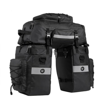 tamthy 3-in-1 Fahrradtasche - Wasserdicht, Gepäckträger Rucksack. Ermöglicht variablen Gepäcktransport am Rad und zu Fuß.