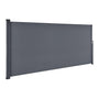 Juskys Dubai Seitenmarkise Sichtschutz 500x180 cm – Anthrazit. Ausziehbare, anthrazitfarbene Seitenmarkise als Sichtschutz für Terrasse/Balkon.