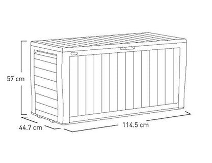 Keter Marvel Plus Wetterfeste Aufbewahrungsbox 270L Grau