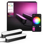 Philips Hue White & Color Ambiance Play Lightbar 2er Pack Schwarz: Zwei schwarze Lightbars für smarte, dynamische Hintergrundbeleuchtung und präzise Farbwiedergabe.