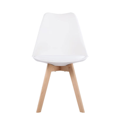 H.J WeDoo Esstisch Set Essgruppe – Holztisch 2 Stühle Weiss 80cm