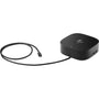 HP G5 Essential Dockingstation – Thunderbolt 120W Schwarz, rechteckig. Erweitert Laptop-Anschlüsse und versorgt ihn mit Strom.