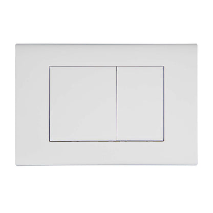 Wunderbad Drückerplatte Geberit Duofix Sigma/Delta 2-Mengen - Weiss Matt. Rechteckige, mattweiße Platte zur 2-Mengen-Spülung Geberit WC-Kästen.