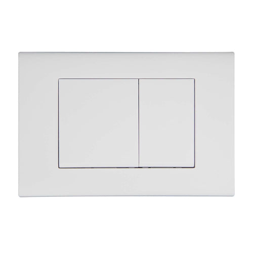 Wunderbad Drückerplatte Geberit Duofix Sigma/Delta 2-Mengen - Weiss Matt. Rechteckige, mattweiße Platte zur 2-Mengen-Spülung Geberit WC-Kästen.