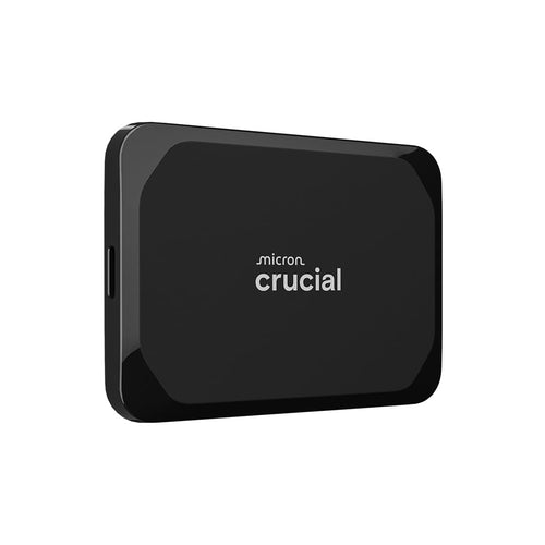 Crucial X9 2TB Portable USB-C Externe SSD Festplatte. Kompakte, schwarze SSD zur Datenübertragung und -speicherung via USB-C.