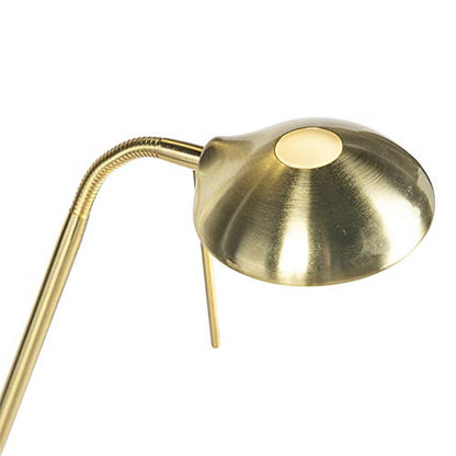 QAZQA Diva 2 Stehleuchte – Gold Dimmbar mit Leseleuchte