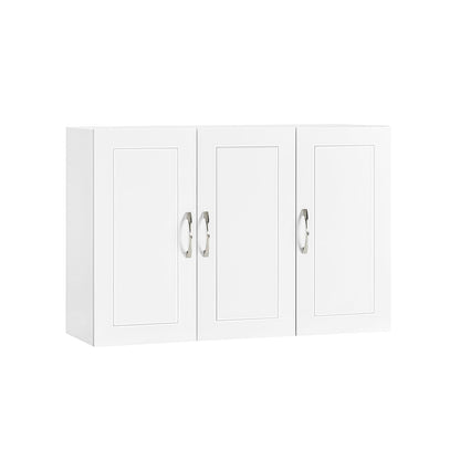 SoBuy FRG231-L-W Badezimmerschrank Wandschrank – Weiss. Kompakter Wandschrank zur Aufbewahrung von Badutensilien.
