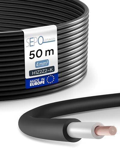 SEPO-Leitungen Solarkabel H1Z2Z2-K Solarleitung - 4 mm² 50m Schwarz