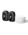 eufy eufyCam C35 Überwachungskamera 2er-Pack mit HomeBase Mini – kabellose Kamera in Schwarz für innen und aussen