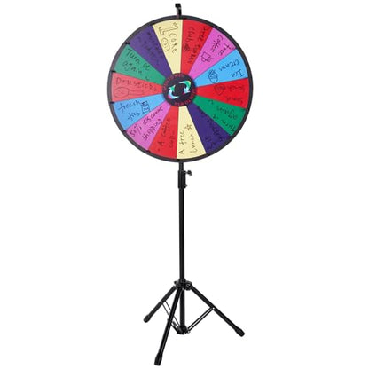 VEVOR Glücksrad 61 cm – Höhenverstellbares Metallstativ, 14 Felder