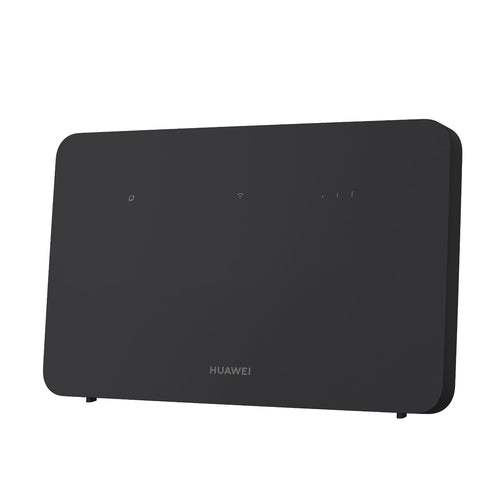Huawei 4G CPE 5 LTE-WLAN Router - Wi-Fi 6, entsperrt. Weißer, aufrechter Quader. Erstellt 4G-WLAN-Netzwerk mit Wi-Fi 6.