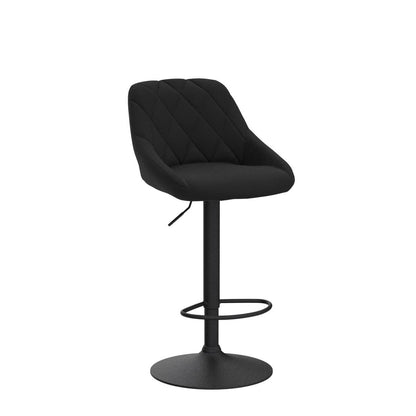 WOLTU Barhocker 2er Set - Samt, höhenverstellbar, schwarz
