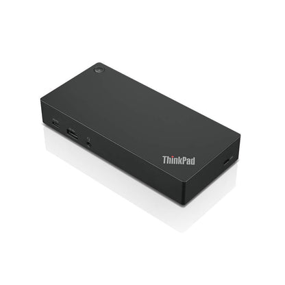 Lenovo ThinkPad USB-C Dockingstation Gen2 40AS0090EU – Generalueberholt. Schwarz, rechteckig. USB-C-Anschluss Peripherie & Monitore.