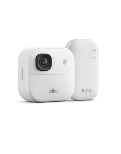Blink Aussenkamera 2K+ – kabellose Sicherheitskamera mit Sync-Modul in Weiss