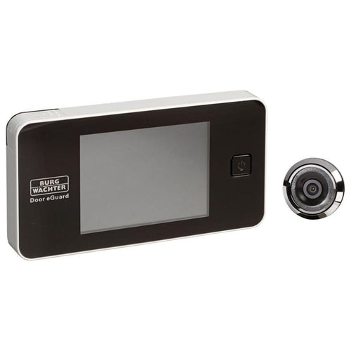BURG-WÄCHTER DG 8100 Digitaler Türspion. Schwarz, zylindrisch, mit Display. Zeigt Besucher digital an der Tür.