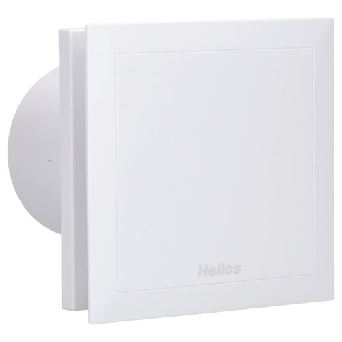 Helios M1/100 N/C Minilüfter – Kleinraum Abluftventilator. Weißer Lüfter, 100mm Nennweite. Zur Abluft in Kleinräumen.