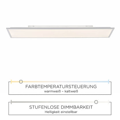 SellTec LED Panel 120x30cm Deckenleuchte - Dimmbar, CCT, Indirekt