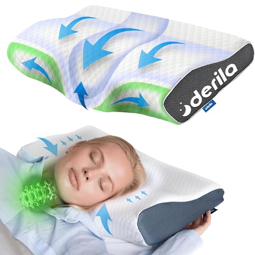 Derila Nackenkissen Original Memory Foam Kissen - King, weiß. Stützt Nacken und Kopf für erholsamen Schlaf.