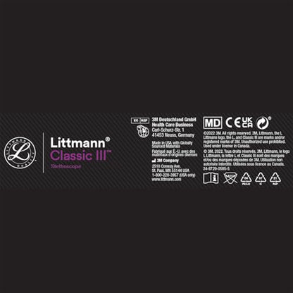 3M Littmann Classic III Monitoring Stethoskop 5803 - Black Edition