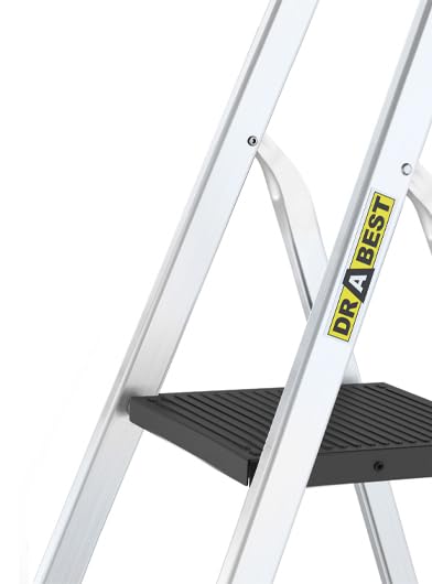 DRABEST PRO Serie Alu Stehleiter – 6 Stufen, klappbar