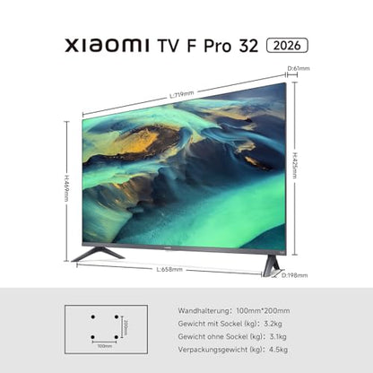 Xiaomi F Pro 32 Zoll QLED Smart TV Fire TV Triple Tuner