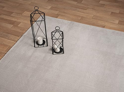 the carpet Relax Kurzflor Teppich Felloptik - Sand, 240x340 cm