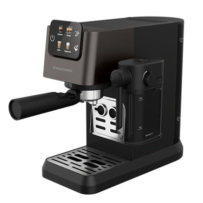 GRUNDIG KSM 5330 Siebträgermaschine mit Milchsystem Dark Inox/Schwarz